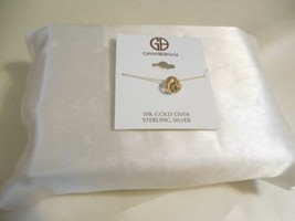 Giani Bernini 18k Gold/SS Plated Love Knot 18&quot; Pendant Necklace L826 $65 - £21.14 GBP