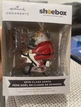 HALLMARK Christmas Tree Ornament of SPIN CLASS SANTA -- Shoebox Hallmark... - £9.74 GBP