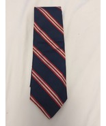 Vintage Brooks Brothers USA Repp Navy Red  Silk Tie Preppy Academia - $28.99