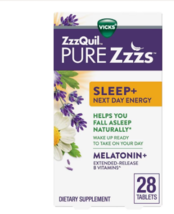 PURE Zzzs Sleep+ Next Day Energy Melatonin and Extended Release B-Vitami... - £48.03 GBP