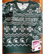 MICHIGAN STATE SPARTANS NCAA WOMENS LIGHT UP V-NECK BLUETOOTH SWEATER  S... - €34,85 EUR