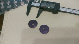 Chanel Button 27 mm Single Purple Metal Flat 4 - Hole  - $33.00