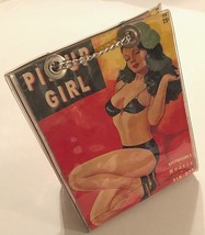 FAR NINE Vintage Pin-Up Girl Models Vinyl Plastic Chain-Link Shoulder Purse - £45.83 GBP
