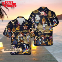 Disney Pirates Of Caribbean Hawaiian Shirt, Disney Hawaiian Shirt Size S-5XL - £8.23 GBP+