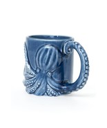 Blue Octopus D7287 Tentacle Handle Sculpted Coffee Mug Tea Cup Ceramic - $33.34 CAD