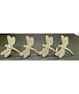 Napkin Rings Dragonfly Design Set of 8 Excellent Condition Silver Tone M... - $20.00