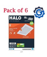New Eaton HALO Pack of 6 LED 6&quot; Square Recessed Direct Mount HLB6S099301... - $46.71