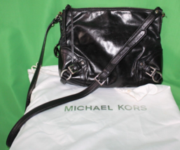 Michael Kors Black Leather Handbag With Dust Bag Cover - £39.07 GBP
