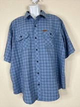 Orvis Men Size XL Blue Check Button Up Outdoor Shirt Short Sleeve Sz Tag Missing - £9.66 GBP