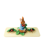 Peter Rabbit Lid for Container Ceramic 8&quot; x 3.25&quot; Unmarked Vintage - £16.49 GBP