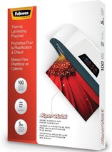 Laminating Pouches From Fellowes, Thermal, Superquick 11.5&quot;(H) X 9&quot;(W) Size, 5 - $49.95