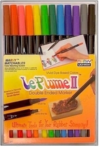 Marvy Le Plume II Double Ended Marker 12 piece Primary Set 1122-12A - $18.95