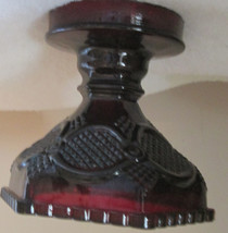 Avon Cape Cod Ruby Red Hurricane Lamp Base - $15.65