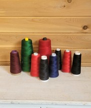 Vintage Lot of 9 Sewing Machine Thread Spools - £34.74 GBP