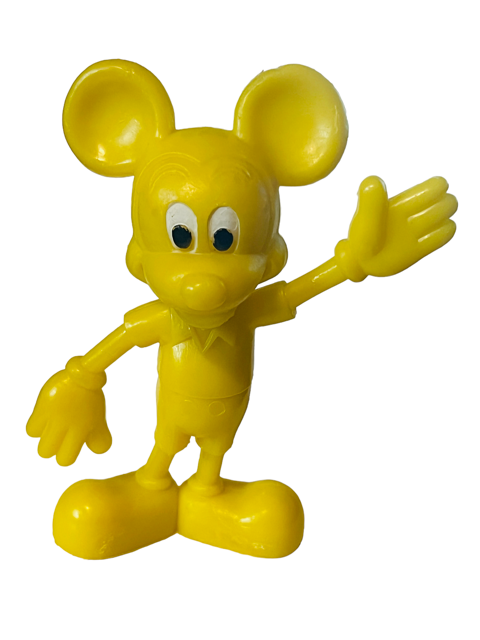 Primary image for Louis Marx Toys Walt Disney figurine vtg 1960s RARE 6" Neon Yellow Mickey Mouse