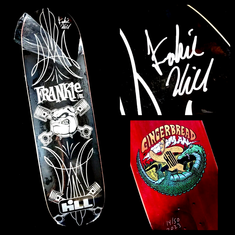 Frankie Hill Signed Skateboard #14 of 50 Autograph Shaped Deck Bones Brigade - £133.67 GBP