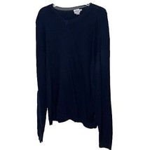 Calvin Klein Jeans Navy Blue Cotton Knit Sweater Mens Extra Large XL Vin... - $15.00