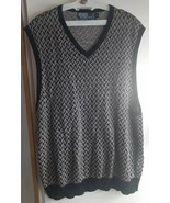 Vintage Polo Ralph Lauren Linen Sweater Vest Men’s Large Chevron Herring... - $24.74 CAD