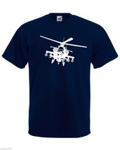Mens T-Shirt Army Helicopter, War Machine Guns Shirts, Military Copter Shirt - $24.74