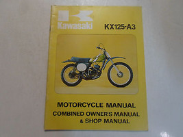 1976 Kawasaki KX125-A3 Combined Owner's Manual & Shop manual FACTORY OEM 76 x - $90.20