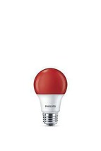 Philips 463216  A19 8W (60W Equivalent), E26 Base, Non-Dimmable, Red LED... - $10.00