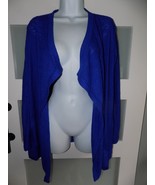 Lilly Pulitzer Chesapeake Electric Blue Waterfall Drape Knit Cardigan Si... - €36,22 EUR