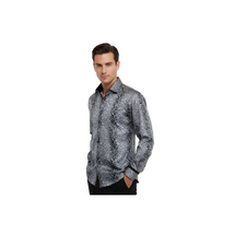 Men Shirt J.Valintin Turkey-Usa 100% Egyption Cotton High Collar 7164-10 gray image 9