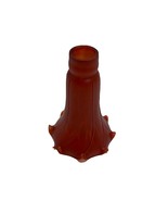 Bieye LS92 Lily Flower Blown Glass Lamp Shade 1.25” ID x 1.5” OD Orange ... - $29.69