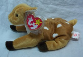 Ty 1998 Beanie Baby Whisper The Fawn Baby Deer 7&quot; Plush Stuffed Animal Toy New - £11.94 GBP