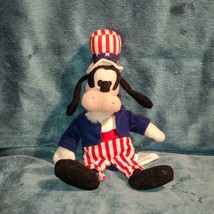 Disney Store Uncle Sam Goofy 8&quot; Mini Bean Bag The Disney Store Soft Plush - £8.40 GBP