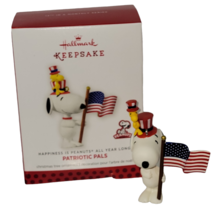 2014 Hallmark Keepsake Ornament Snoopy and Woodstock Patriotic Pals Flag - £14.93 GBP