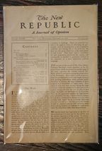 The New Republic Published Weekly Wednesday December 13th 1922 Vol XXXII... - $42.38