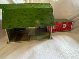 Vintage Marx Lazy Day Farm tin litho Barn &amp; Toy Lot COMES WITH BOX OF AN... - $102.85