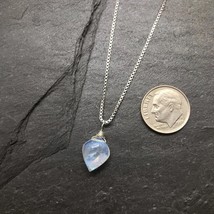 Rainbow Moonstone Teardrop 925 Sterling Silver Pendant Necklace - $18.61