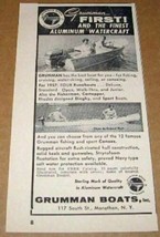 1957 Print Ad Grumman Boats &amp; Canoes Evinrude Outboard Motor Marathon,NY - £6.33 GBP