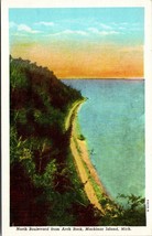 North Boulevard Mackinac Island Michigan MI UNP Unused Linen Postcard L1 - £2.29 GBP
