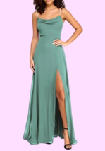 City Studios Juniors' Drape-Neck Faux-Peal-Strap Gown Size:1/2 Vintage S... - $42.08
