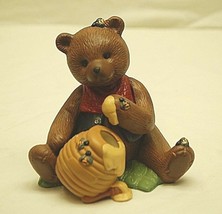 Classic Bear w Bees Honey Pot Figurine Toothpick Holder Curio Cabinet Sh... - $14.84