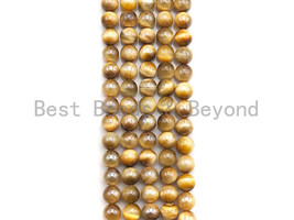 Mystic Plated Golden Tiger Eye Beads - 8/10/12mm Round Smooth Beads - Sku#UA73 - $9.90+