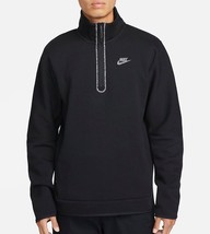 Nike Tech Fleece 1/2 Zip Pullover Top Sweatshirt Jacket DQ4314 Black Large - £57.21 GBP