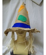 Tattered Scarecrow Hat Raffia Hair Hillbilly Farm Crop Decoy Harvest Fal... - $19.57 CAD