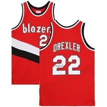 Clyde Drexler Autographed Portland Trail Blazers Red Jersey Fanatics - £178.31 GBP