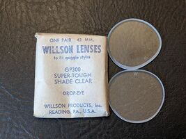 Vintage Willson 2 de Rechange Goutte Eye Sécurité Verre Soudure Teinté C... - $38.00 CAD