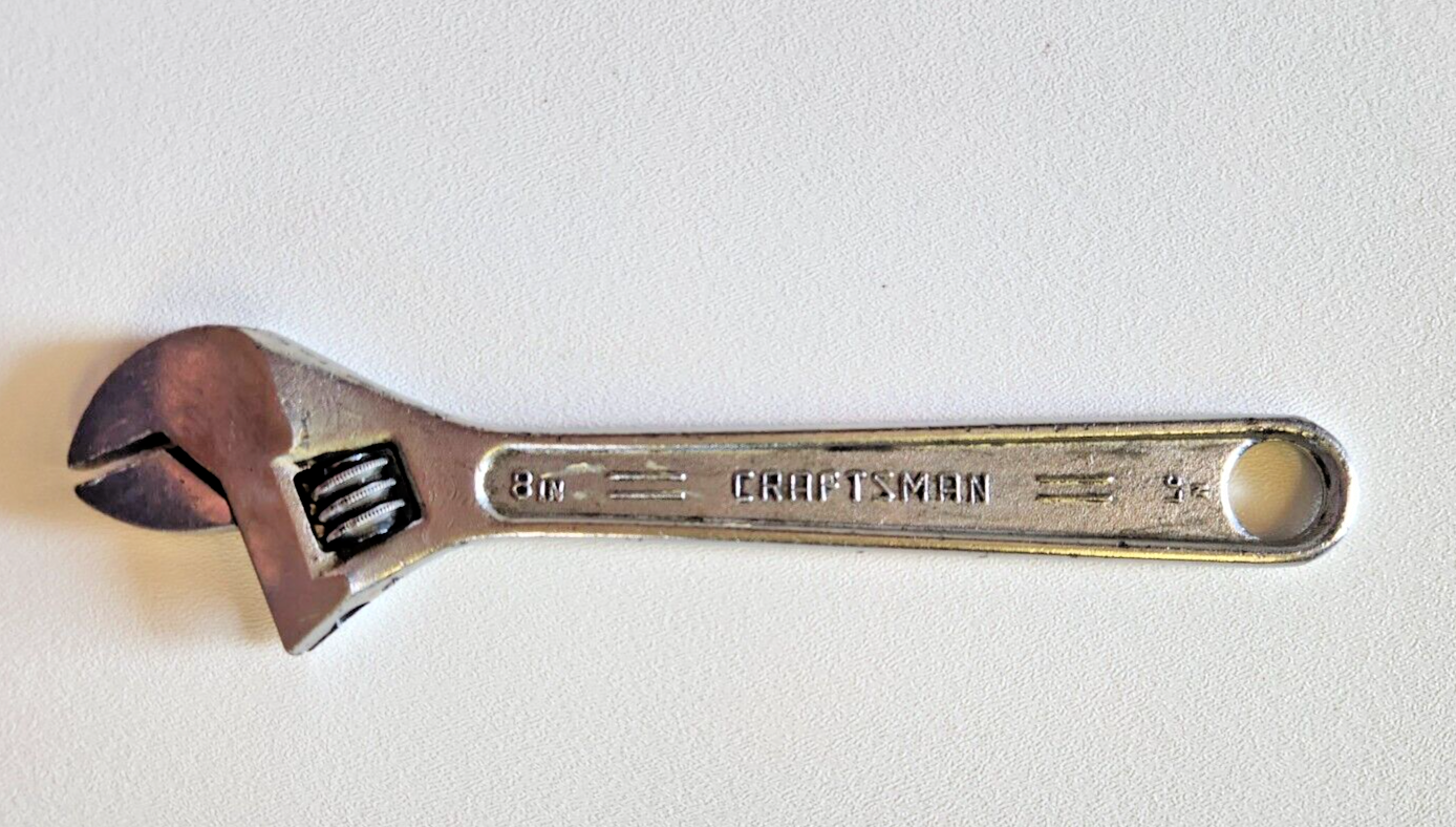 Vintage Craftsman 8 inch Adjustable Wrench Forged Alloy in USA - £12.00 GBP