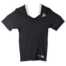 Adidas Lacrosse Jersey Youth Size XL Black Game Practice Tight Fit Fitted - $471.22 MXN