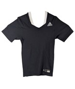 Adidas Lacrosse Jersey Youth Size XL Black Game Practice Tight Fit Fitted - $471.22 MXN