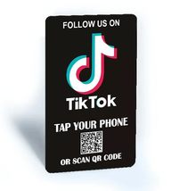 Tap and Share Contactless Sharing Smart NFC &#39;Follow Us on TikTok&#39; Connec... - £14.17 GBP