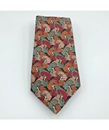 Vintage MC Escher Horseman Boxelder Tie 100% Silk Made in USA Surrealist... - $29.68