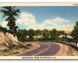 Generic Scenic Greetings Highway Plainfield Illinois IL LInen Postcard O20 - £3.07 GBP