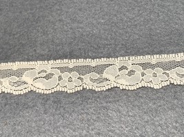 Ivory Floral Lace Trim 1&quot; wide 7 yards Vintage Style Bridal Sewing Crafts - €6,97 EUR